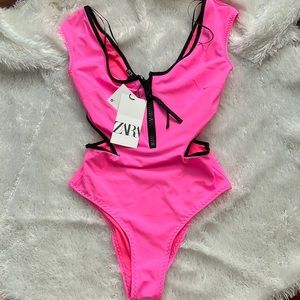 ZARA pink swimsuit size S